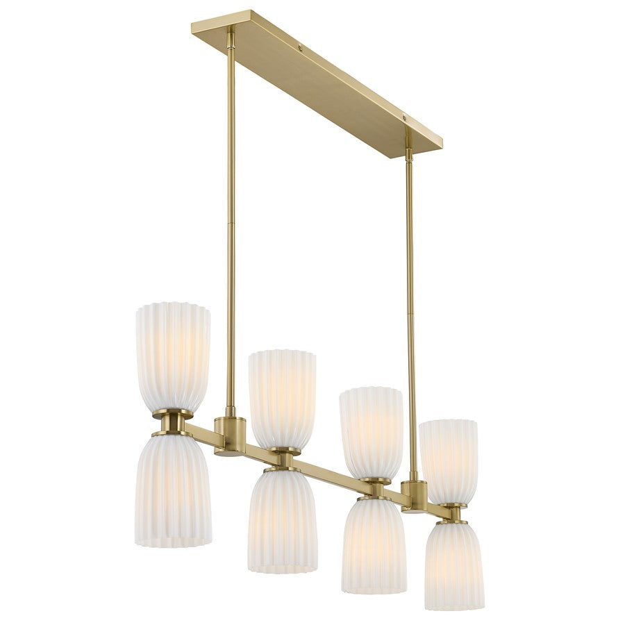 Savoy House Essentials Baldwin 8Lt Lin Chandelier, Noble Brass