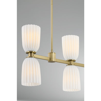 Savoy House Essentials Baldwin 8Lt Lin Chandelier, Noble Brass