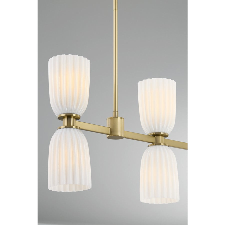 Savoy House Essentials Baldwin 8Lt Lin Chandelier, Noble Brass