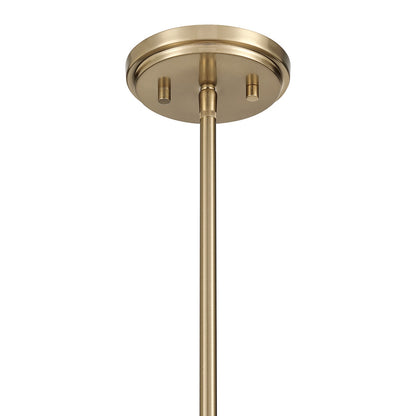 Savoy House Hubbard 30in 3-Light LED Chandelier | Minimalist Noble Brass and Champagne Ribbed Glass | Dining Room & Entryway | 30 in | Model 1-1251-3-127
