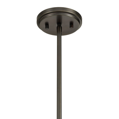 Savoy House Hubbard 30in 3-Light LED Chandelier | Minimalist Mediterranean Bronze and Champagne Ribbed Glass | Dining Room & Entryway | Model 1-1251-3-15