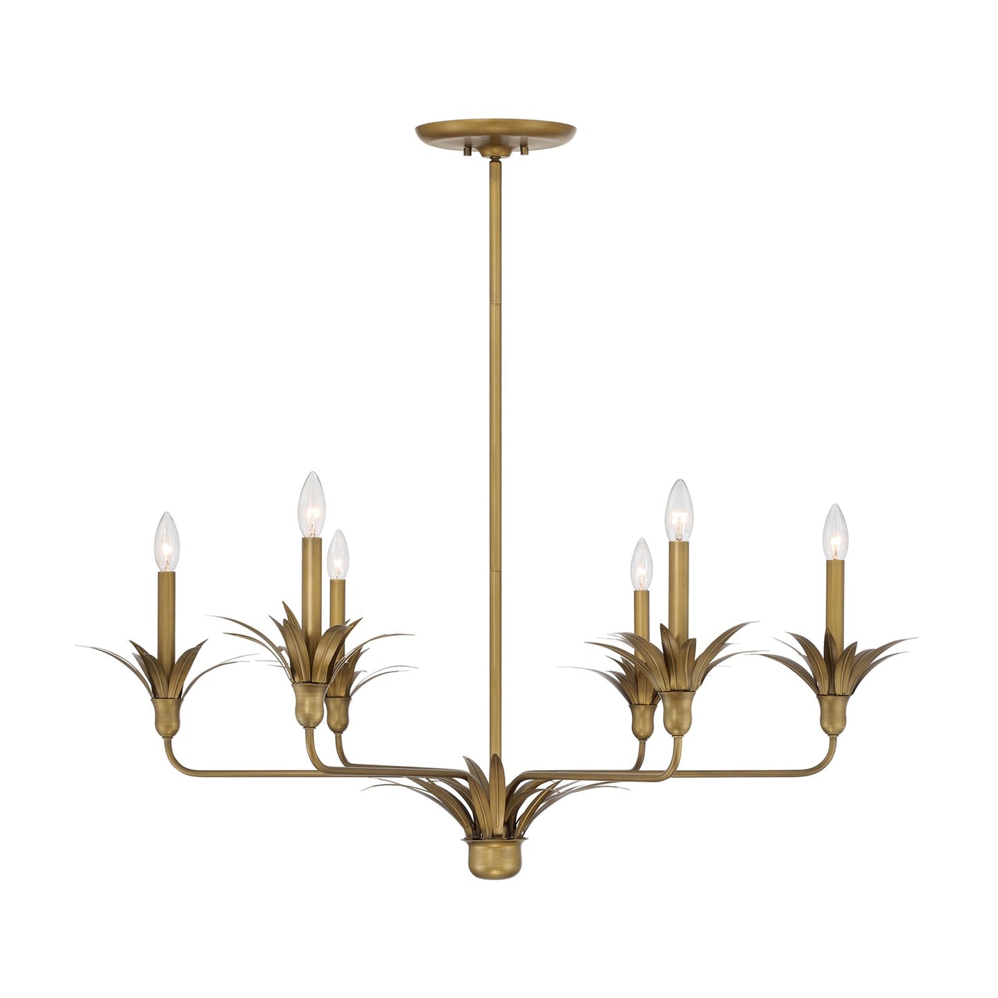 Savoy House Strathmore 42in 6-Light Chandelier | Nature-Inspired Antique Patina Metal | Dining Room & Foyer | 42 x 42 x 14.75 in | Model 1-1260-6-339