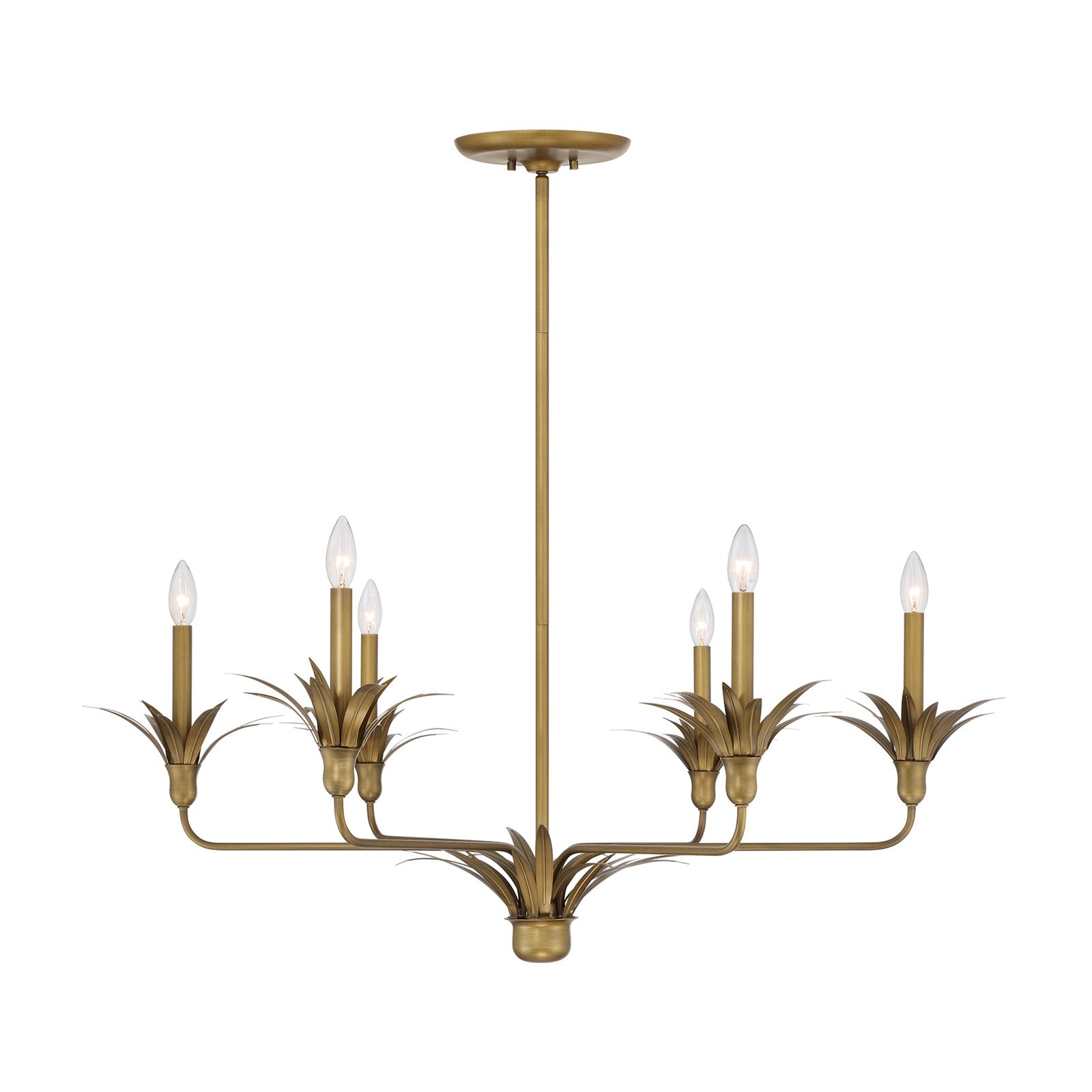 Savoy House Strathmore 42in 6-Light Chandelier | Nature-Inspired Antique Patina Metal | Dining Room & Foyer | 42 x 42 x 14.75 in | Model 1-1260-6-339