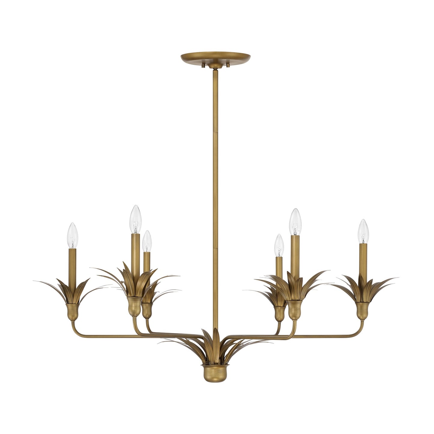 Savoy House Strathmore 42in 6-Light Chandelier | Nature-Inspired Antique Patina Metal | Dining Room & Foyer | 42 x 42 x 14.75 in | Model 1-1260-6-339
