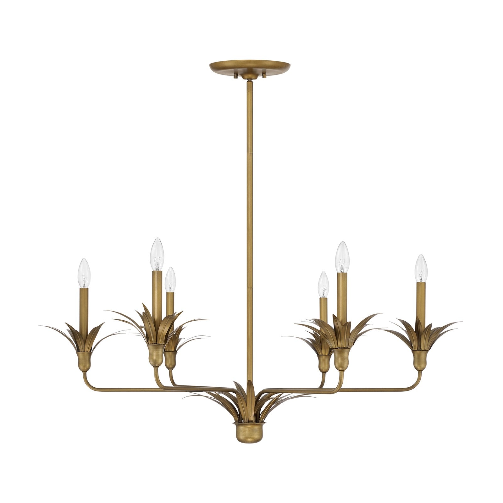 Savoy House Strathmore 42in 6-Light Chandelier | Nature-Inspired Antique Patina Metal | Dining Room & Foyer | 42 x 42 x 14.75 in | Model 1-1260-6-339