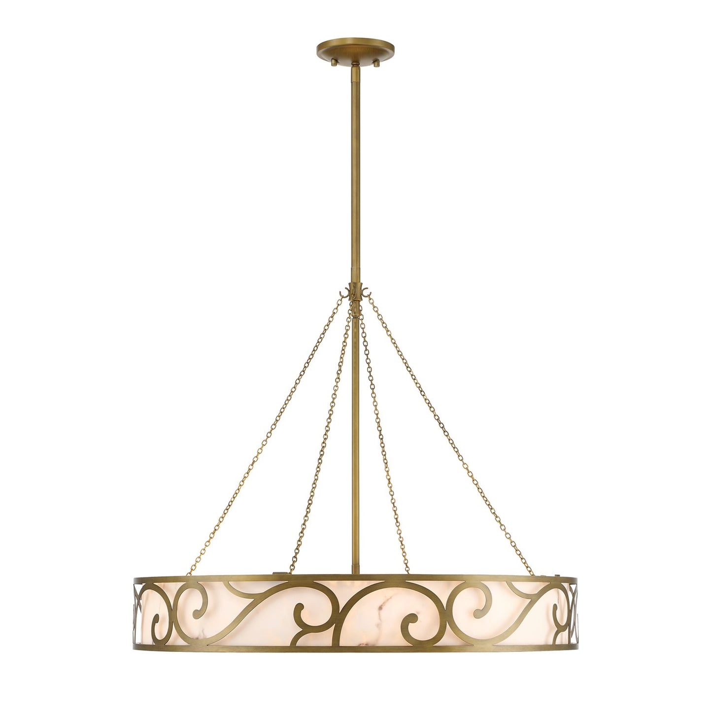 Savoy House Halstead 28.13in 8-Light Chandelier | Art Deco Antique Patina and Faux Alabaster | Dining Room & Foyer | 28.13 x 28.13 | Model 1-1269-8-339