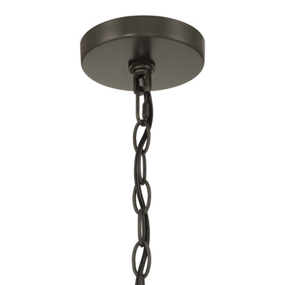 Savoy House Sheldon 32in 5-Light Chandelier | Transitional Mediterranean Bronze and Ice Glass | Dining Room & Foyer | 32 x 32 x 27 in | Model 1-1350-5-15