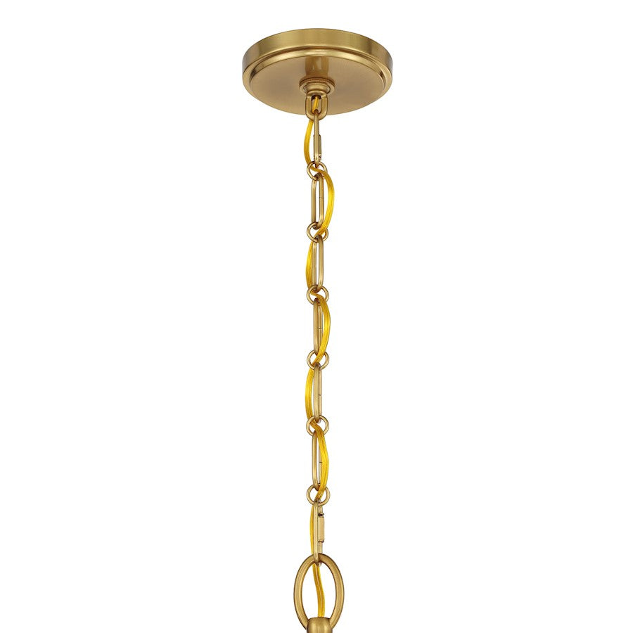 Savoy House Champlain 5 Light Chandelier, Warm Brass