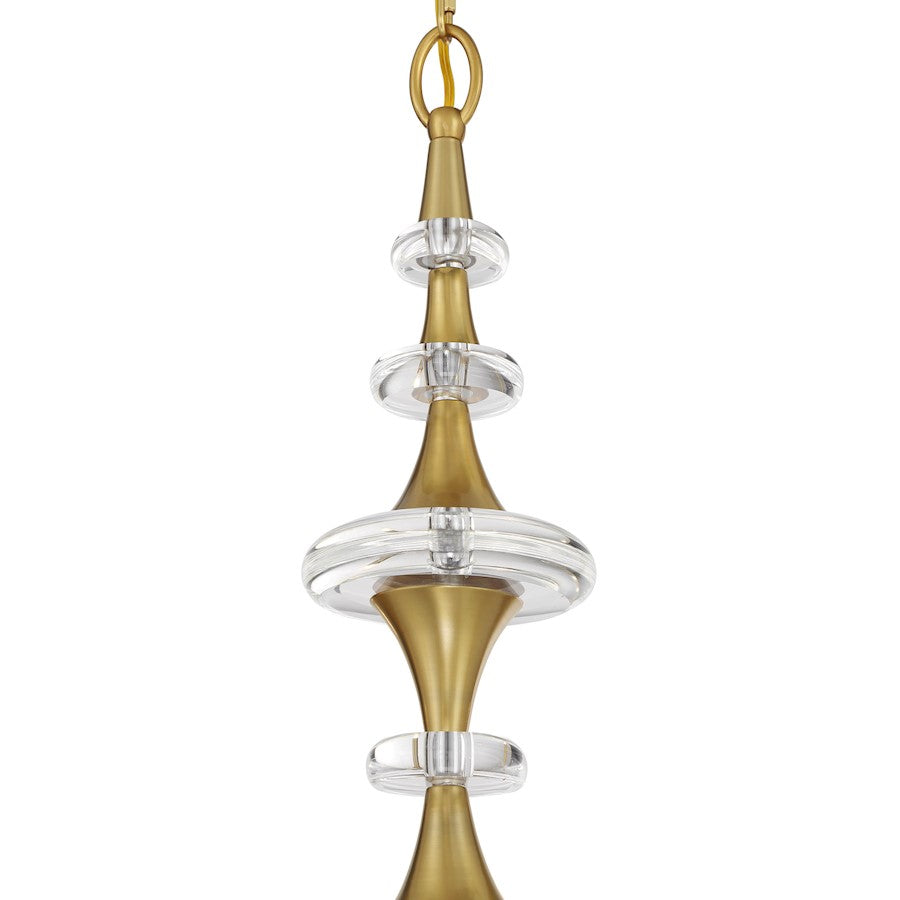 Savoy House Champlain 8 Light Chandelier, Warm Brass