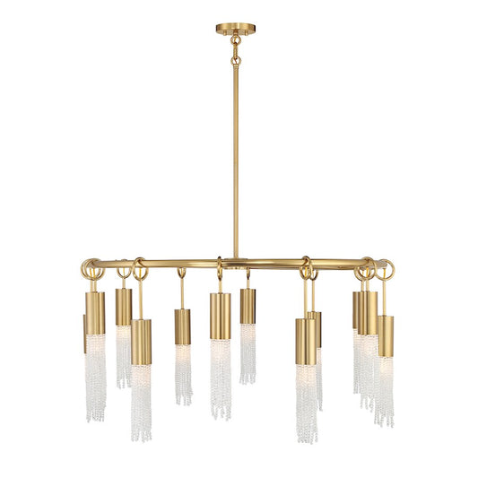 Savoy House Chelsea 12-Light Chandelier, Warm Brass - 1-1367-12-322