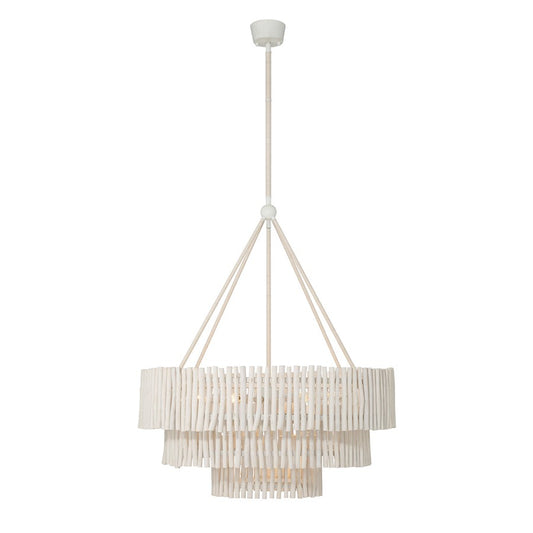 Savoy House Phong 9 Lt Chandelier, Blanco