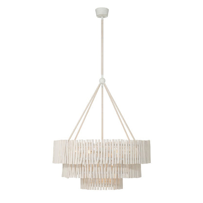 Savoy House Phong 9 Lt Chandelier, Blanco