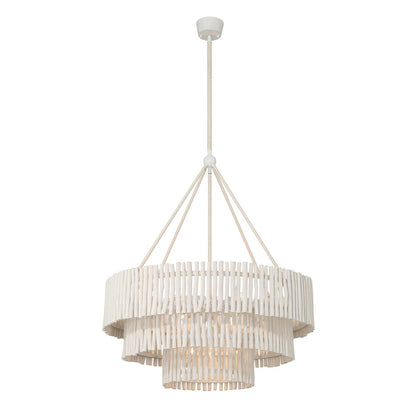 Savoy House Phong 9 Lt Chandelier, Blanco