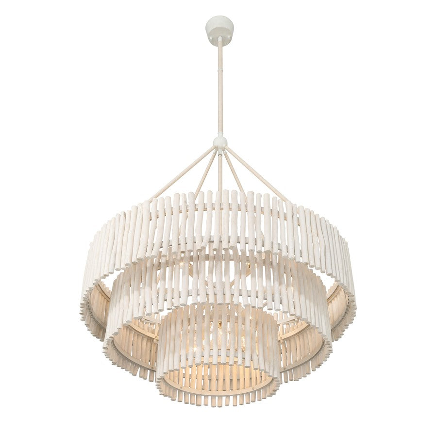 Savoy House Phong 9 Lt Chandelier, Blanco