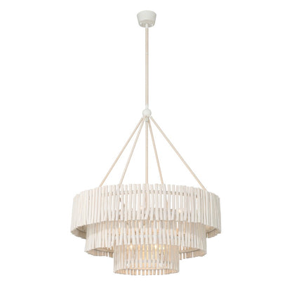 Savoy House Phong 9 Lt Chandelier, Blanco