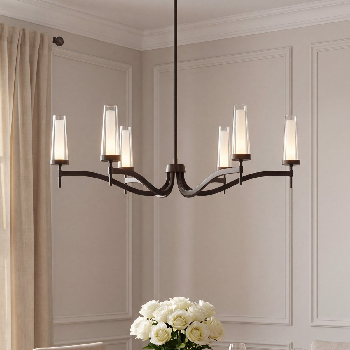 Savoy House Butler 6Lt Chandelier, Mediterranean