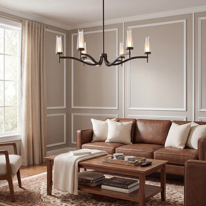 Savoy House Butler 6Lt Chandelier, Mediterranean