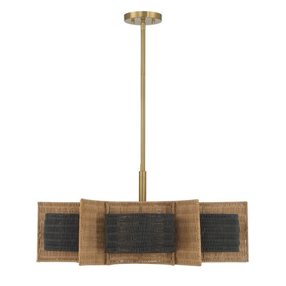 Savoy House Espacio 6 Lt Chandelier, Warm Brass