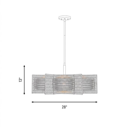 Savoy House Espacio 6 Lt Chandelier, Warm Brass
