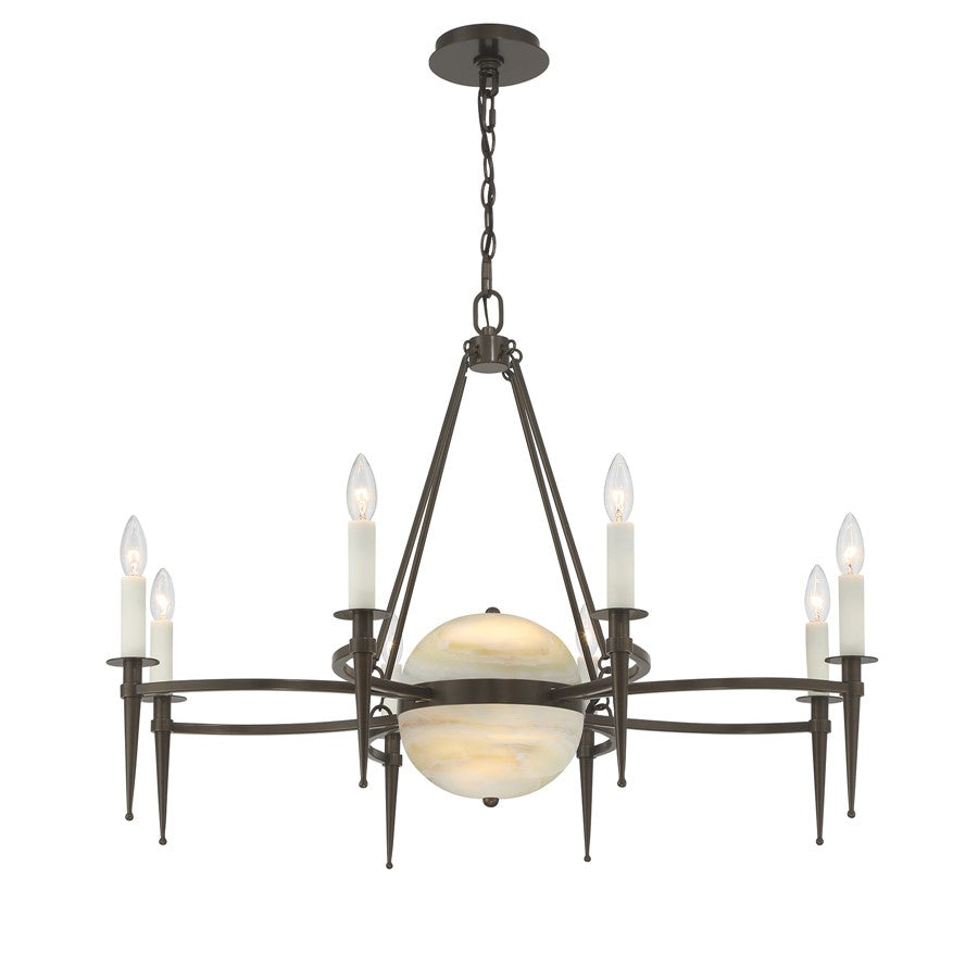 Savoy House Sanger 10 Lt Chandelier, Mediterranean Bronze