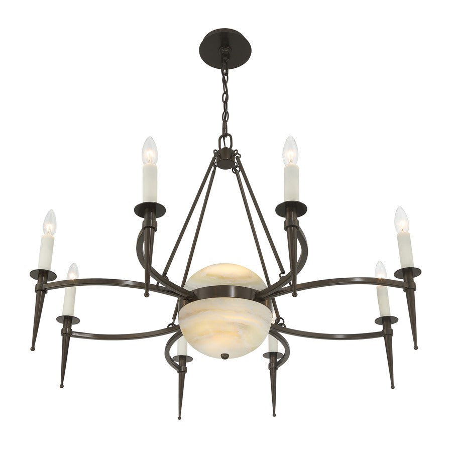Savoy House Sanger 10 Lt Chandelier, Mediterranean Bronze