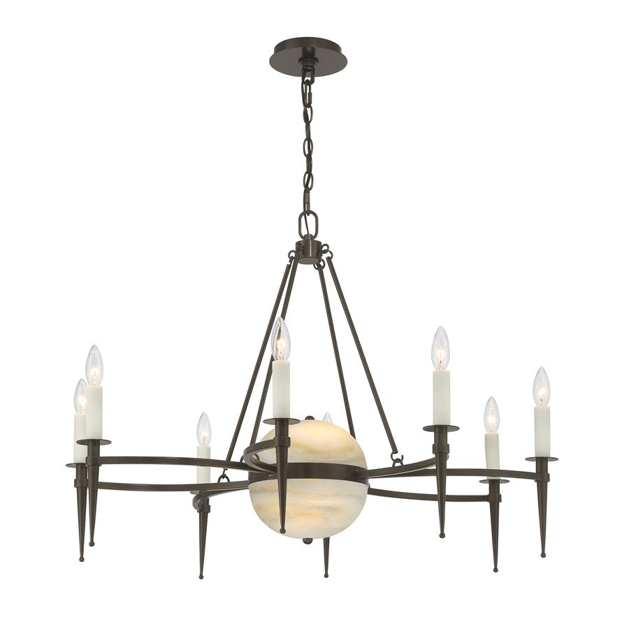 Savoy House Sanger 10 Lt Chandelier, Mediterranean Bronze