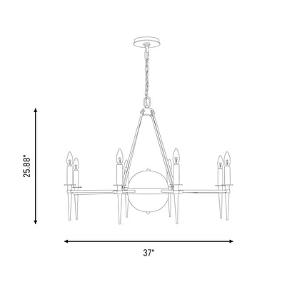 Savoy House Sanger 10 Lt Chandelier, Mediterranean Bronze
