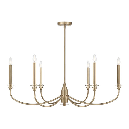 Savoy House Essentials Coventry 6 Lt Chandelier, Noble Brass