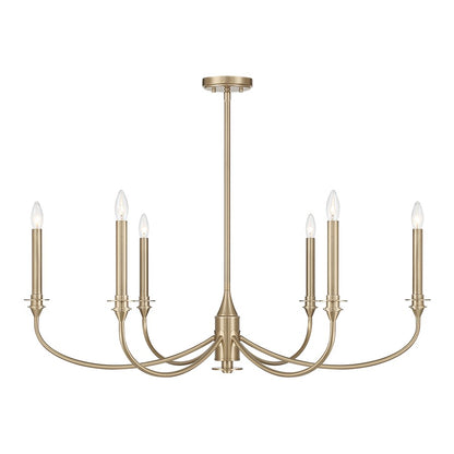 Savoy House Essentials Coventry 6 Lt Chandelier, Noble Brass