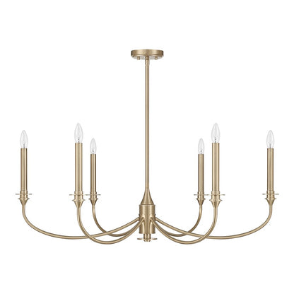 Savoy House Essentials Coventry 6 Lt Chandelier, Noble Brass