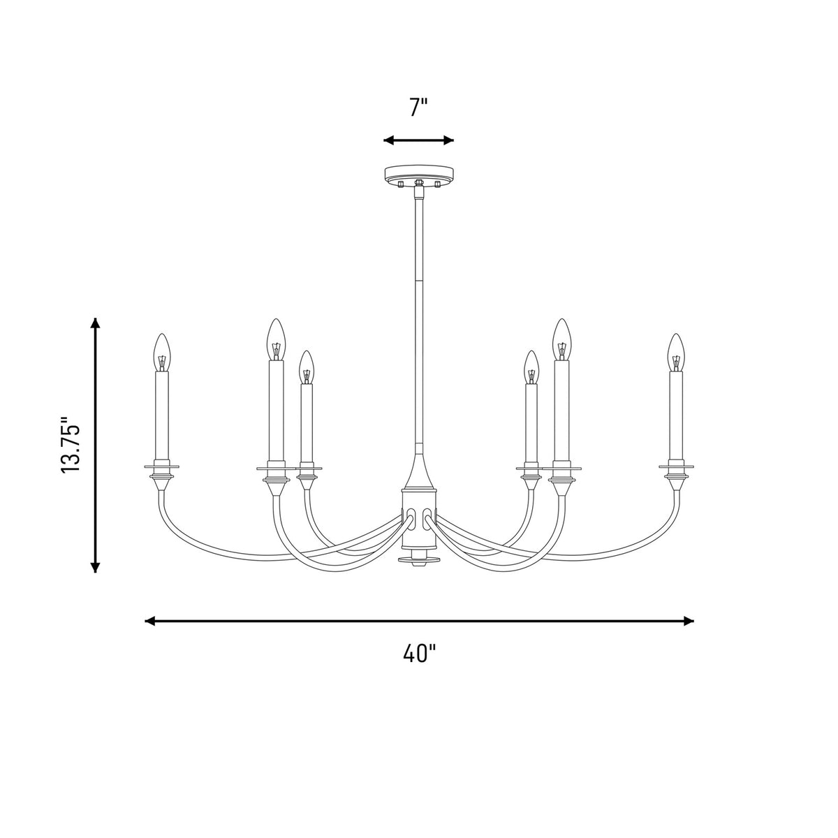 Savoy House Essentials Coventry 6 Lt Chandelier, Noble Brass