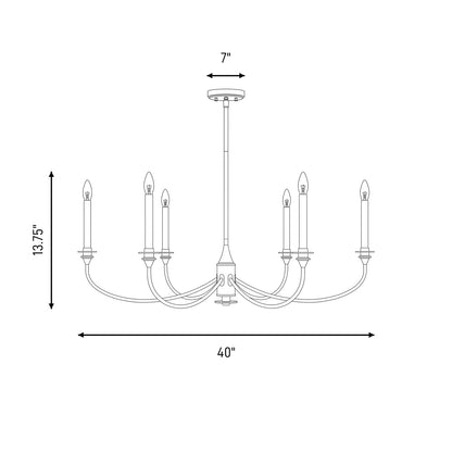 Savoy House Essentials Coventry 6 Lt Chandelier, Noble Brass