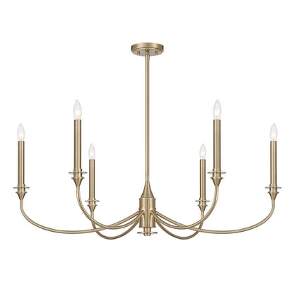 Savoy House Essentials Coventry 6 Lt Chandelier, Noble Brass