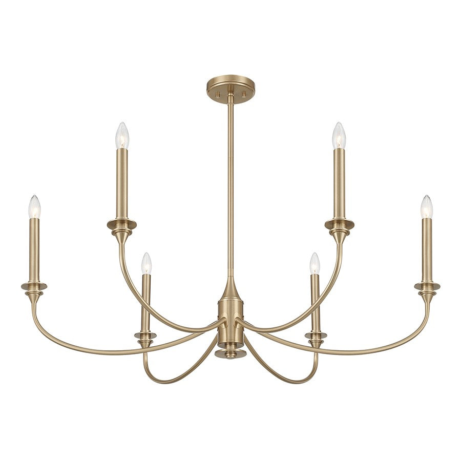 Savoy House Essentials Coventry 6 Lt Chandelier, Noble Brass