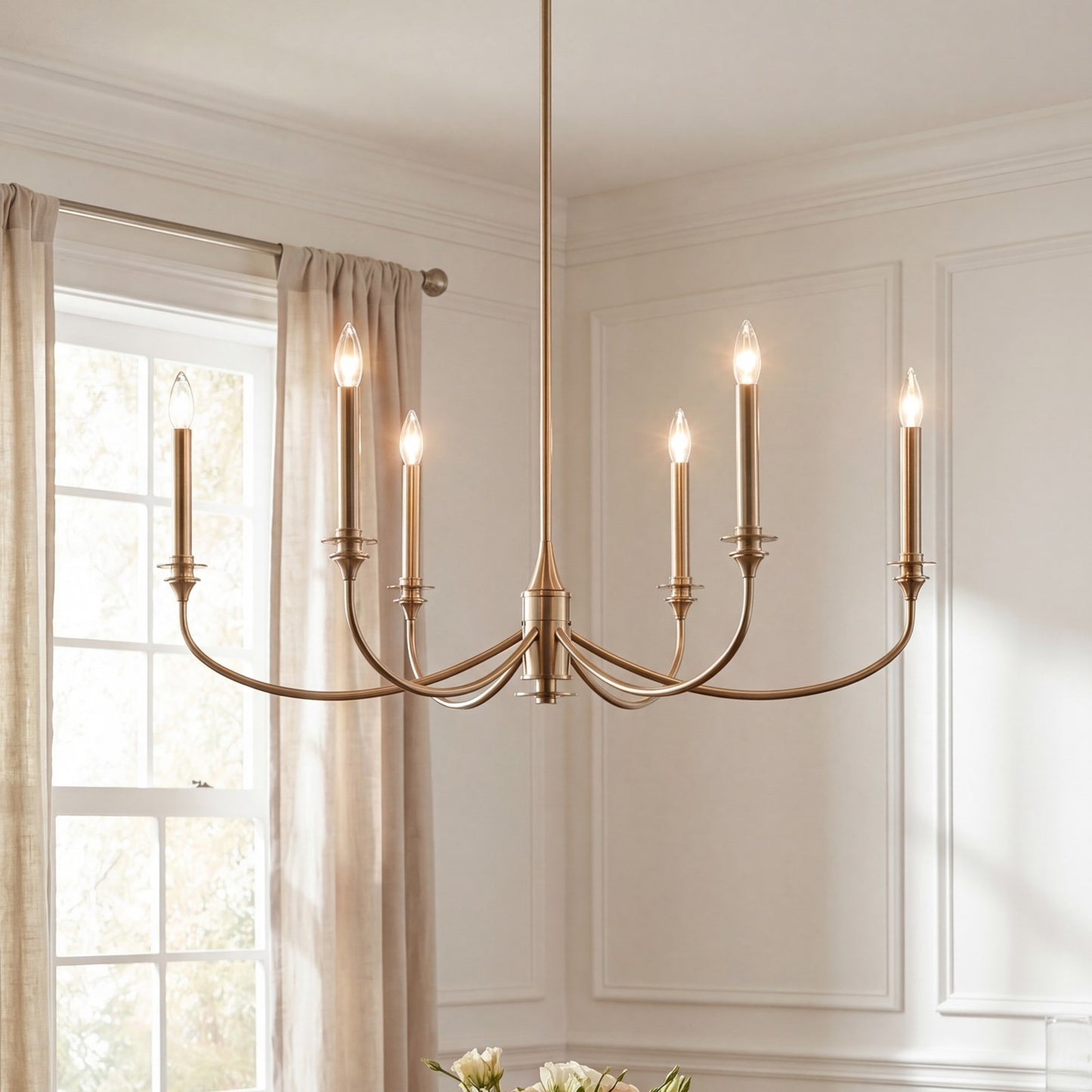 Savoy House Essentials Coventry 6 Lt Chandelier, Noble Brass