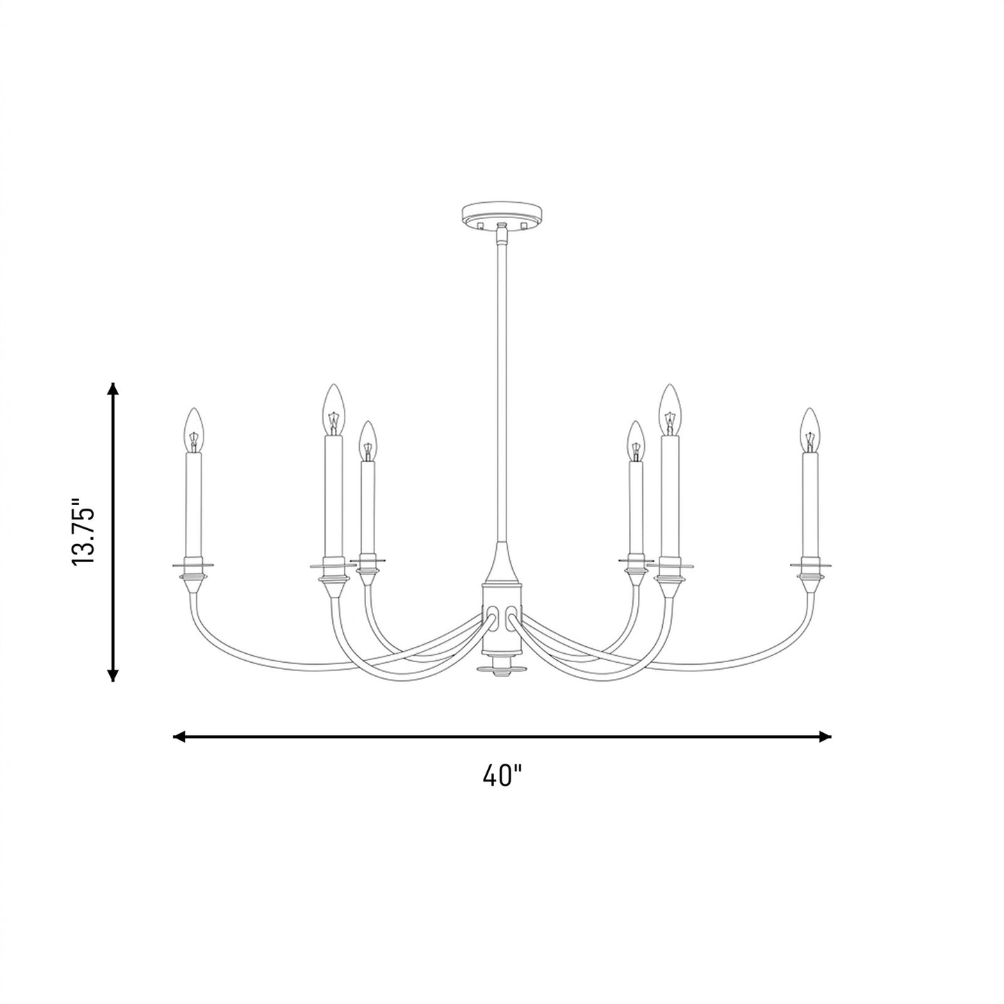 Savoy House Essentials Coventry 6 Lt Chandelier