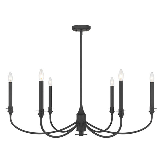Savoy House Essentials Coventry 6 Lt Chandelier, Matte Black