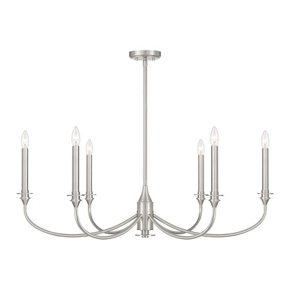 Savoy House Essentials Coventry 6 Lt Chandelier, Satin Nickel