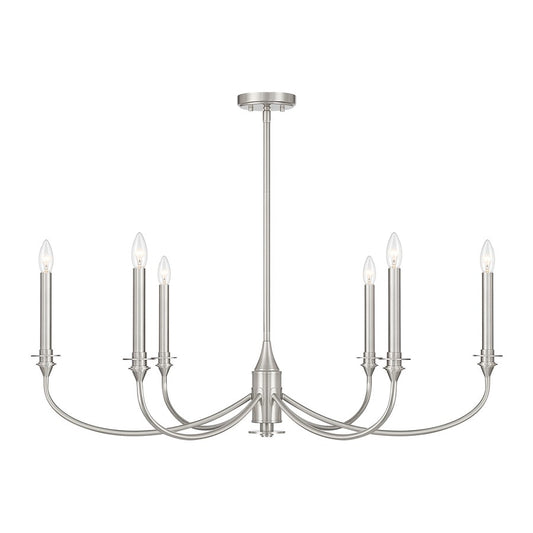 Savoy House Essentials Coventry 6 Lt Chandelier, Satin Nickel