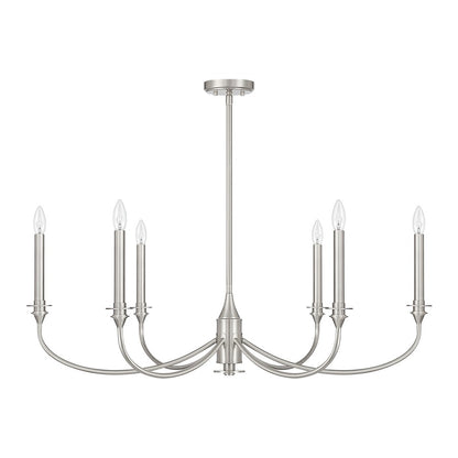 Savoy House Essentials Coventry 6 Lt Chandelier, Satin Nickel