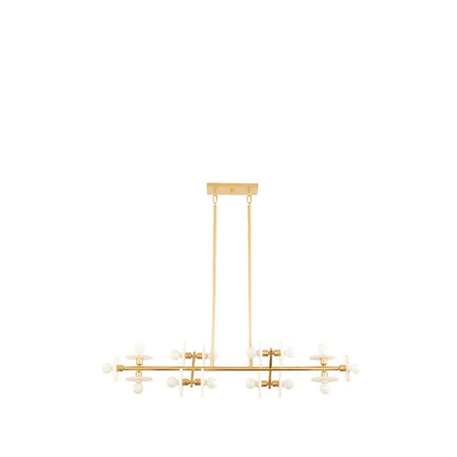 14 Light Linear Chandelier, Black Cashmere
