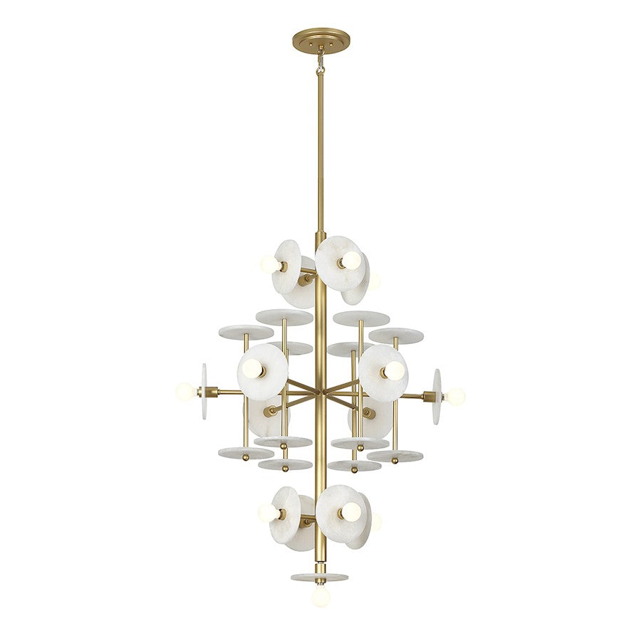 15 Light Chandelier, Black Cashmere