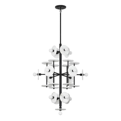 15 Light Chandelier, Black Cashmere