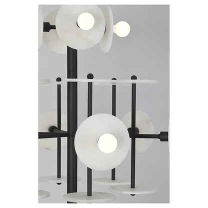 15 Light Chandelier, Black Cashmere