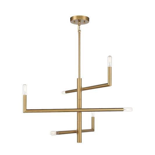 Savoy House Cristofer 6-Light Chandelier, Warm Brass - 1-1623-6-322