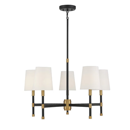 5 Light Chandelier, Black