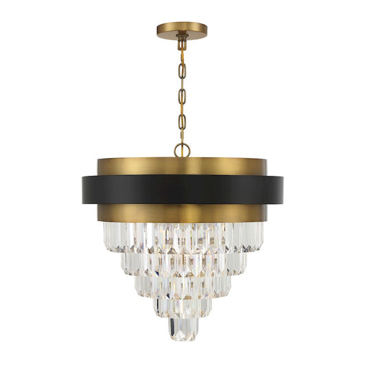 4 Light Chandelier, Black