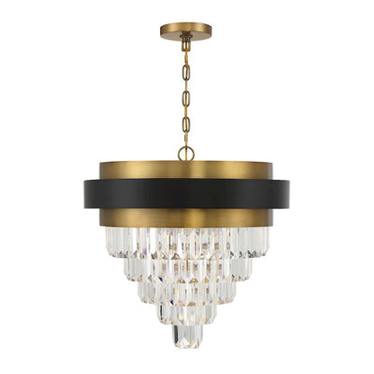 4 Light Chandelier, Black