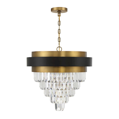 4 Light Chandelier, Black