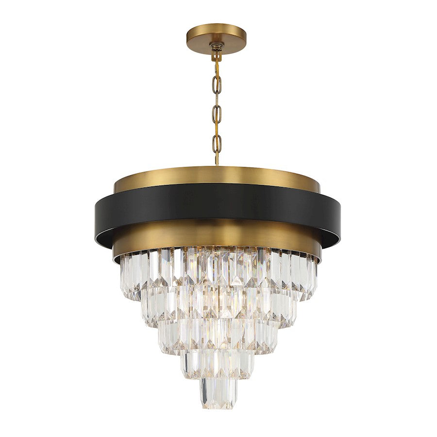 4 Light Chandelier, Black